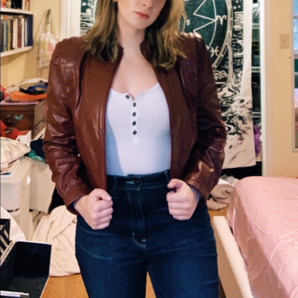 Vintage Brown leather jacket